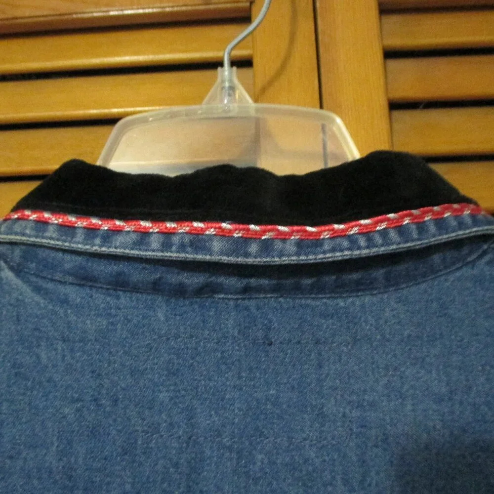 Tantrums Vintage top denim Christmas snowmen - Picture 9 of 11